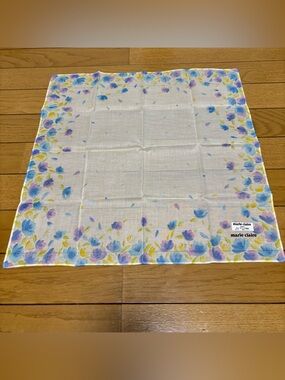 Marie Claire Floral Cotton Multicolor Handkerchief/Bandana/Scarf size 44cm 17.5”